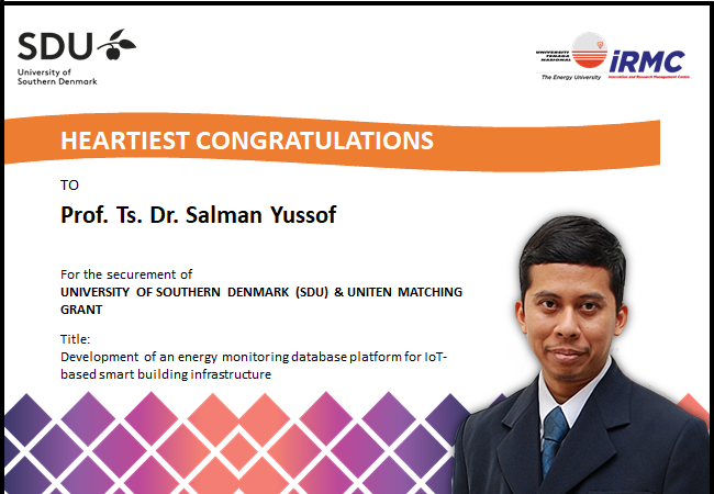 Congratulations to Prof Salman and IICE for this international grant.